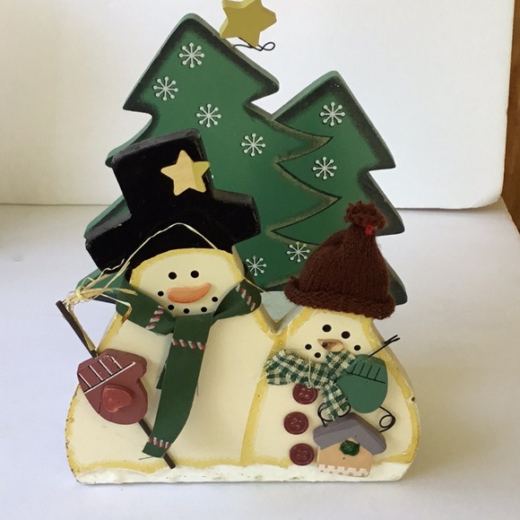 Christmas Centerpiece Snowman Coaster Set - Picture 4 of 6